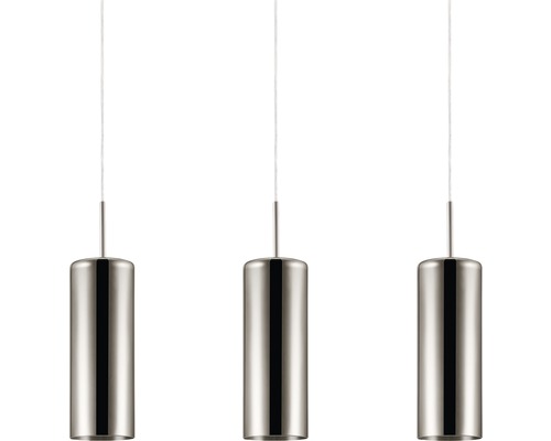 Drei Pendelleuchten aus Metall