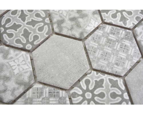 Mosaïque hexagonale à motifs