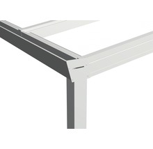 Toiture pour terrasse Expert avec polycarbonate opale 300x250 cm blanc-thumb-5