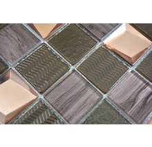 Gros plan de carreaux de mosaïque carrés avec différentes textures