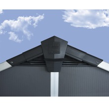 Abri de jardin Palram – Canopia Yukon 11x13 avec toit en polycarbonate sans sol 333 x 396 cm gris
