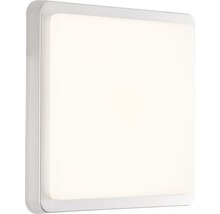 Plafonnier extérieur LED IP65 12W 1500 lm 3000 K blanc chaud hxlxL 48x280x280 mm Devora argent/blanc plastique-thumb-5