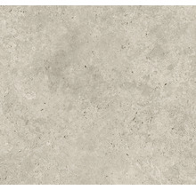 Nahaufnahme einer hellen Bodenfliese mit unregelmäßiger Textur.