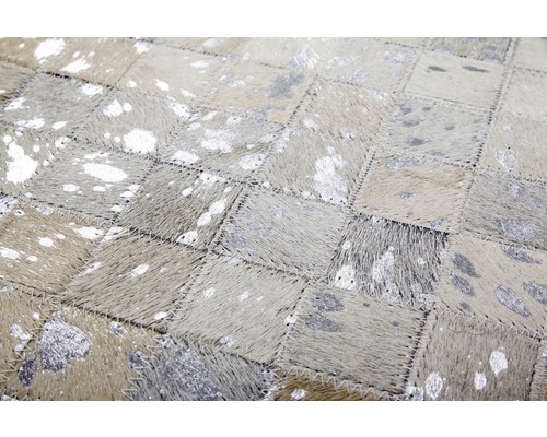 Teppich aus Rindsleder im Patchwork-Design