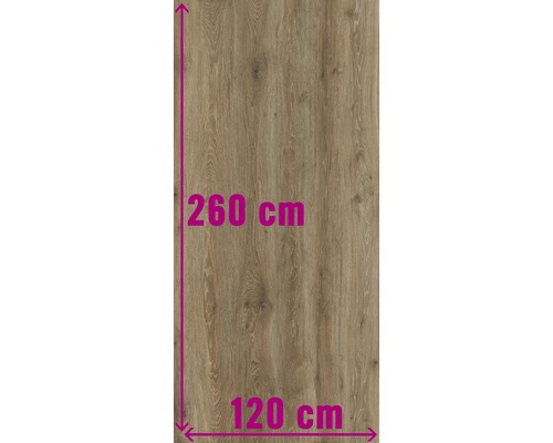 Carrelage sol et mur en grès cérame fin XXL Count Henna 120x260 cm Panneau en bois mesurant 260 sur 120 centimètres
