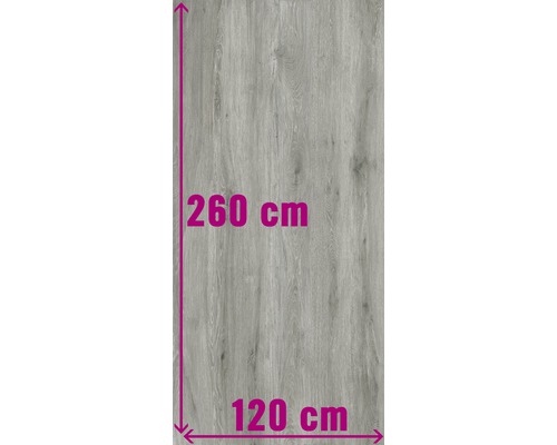XXL Feinsteinzeug Wand- und Bodenfliese Count Grey 120x260 cm Dekorplatte mit den Maßen 260 cm mal 120 cm