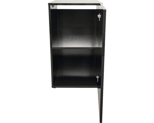 Meuble bas ouvert avec deux étagères