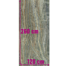 XXLFeinsteinzeug Wand- und Bodenfliese Nephrite poliert 120 x 260 cm 7 mm-thumb-3