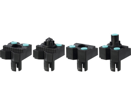 Quatre pointes de cheville noires Wolfcraft pour perceuses