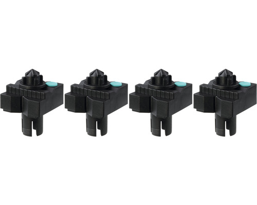 Quatre chevilles noires pour gabarits de perçage