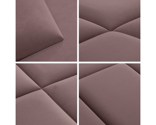 Gros plan de panneaux muraux rembourrés avec motif matelassé