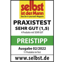 Selbst ist der Mann Siegel, Praxistest Sehr Gut, Preistipp