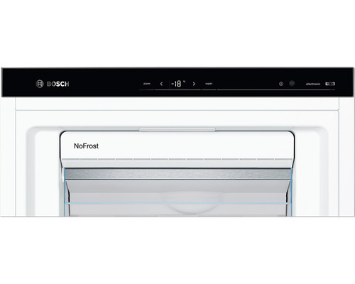 Vue détaillée d''un congélateur Bosch avec technologie NoFrost