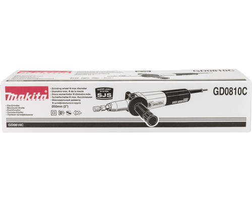 Meuleuse droite Makita GD0810C dans sa boîte