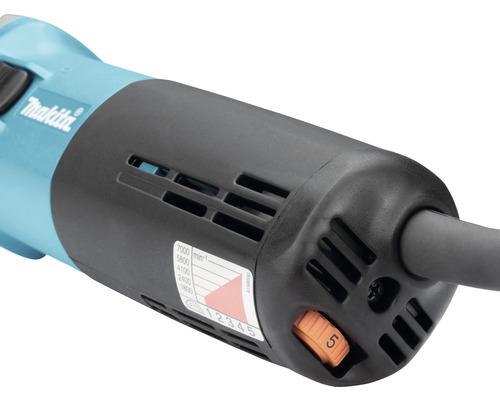 Vue détaillée de la meuleuse droite Makita avec variateur de vitesse