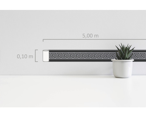 Bordure avec motif méandre, longueur 5,00 m et largeur 0,10 m pour la décoration murale