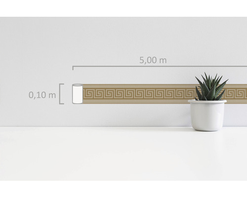 Bordure avec motif de méandre, longueur cinq mètres, largeur dix centimètres