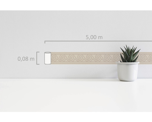 Bordure avec motif méandre, 5,00 m de long et 0,08 m de large