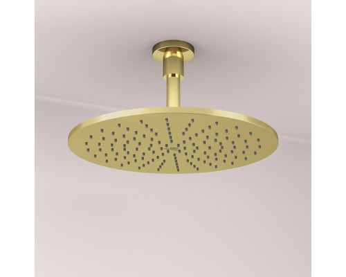 Goldfarbener Duschkopf zur Deckenmontage