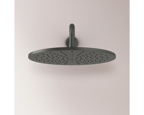 Schwarzer Duschkopf zur Wandmontage