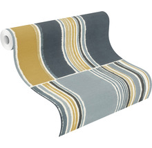 Vliestapete 484441 Florentine III Geometrisch blau gelb