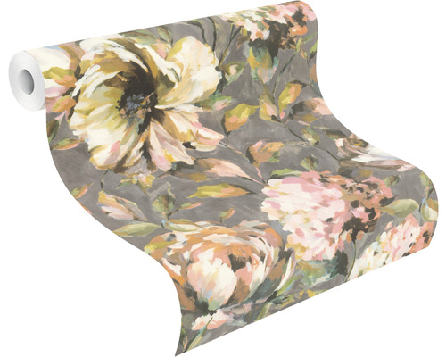 Tapetenrolle mit floralem Muster