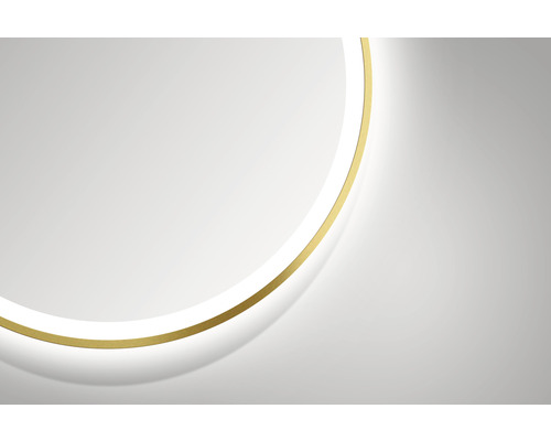 Lampe LED circulaire avec bordure dorée