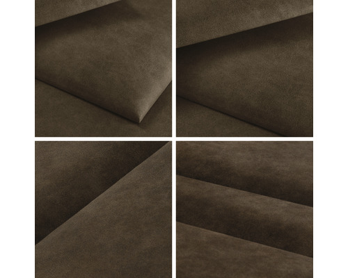 Nahaufnahme von braunem Möbelstoff mit Textur