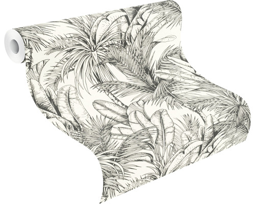 Rouleau de papier peint avec motif de plantes tropicales
