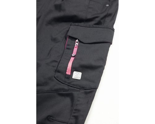 Pantalon noir avec poche plaquée et fermeture éclair