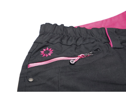 Détail d''un pantalon avec poche zippée et taille élastique