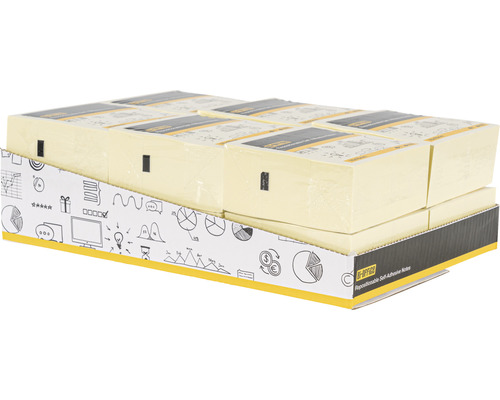 Stapel Haftnotizen im Karton