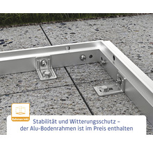 Gartenhaus Hörmann EcoStar Elegant inkl. Alu-Bodenrahmenprofil M984, Typ 2, RAL6013 Einzeltür 247,9 x 283,4 cm schilfgrün