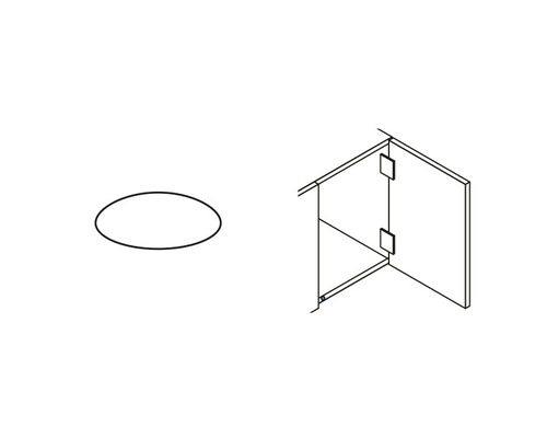 Technische Zeichnung einer Duschkabine und einer Duschwanne