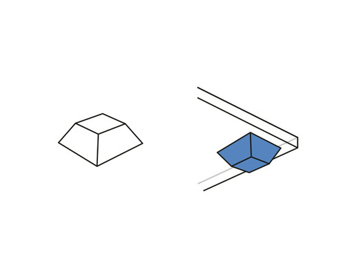 Représentation d''une protection d''angle tridimensionnelle