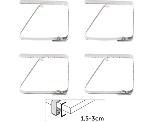 Tischdeckenklammern aus Metall, Viererpack