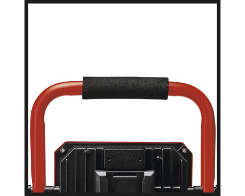 Vue détaillée d''une lampe de chantier avec poignée de transport