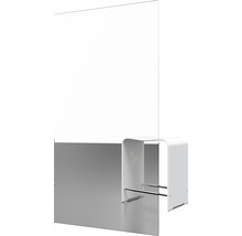 Cloison de comptoir en verre acrylique avec passe-plat