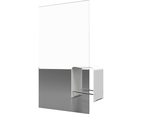 Schreibtischaufsatz aus Glas mit Halterung