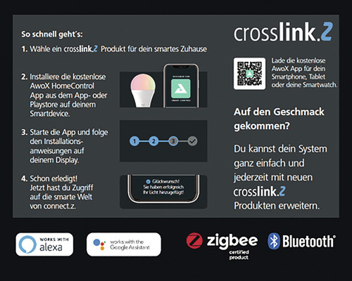 LED Smart Light Deckenleuchte 6,5W 3400 lm CCT + RGB Ø 60 cm schwarz - Kompatibel mit SMART HOME by hornbach Informationen zur Einrichtung von Crosslink 2 Produkten