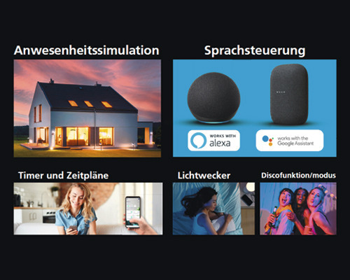 LED Smart Light Deckenleuchte 34,2W 3910 lm CCT + RGB 120x10 cm weiß - Kompatibel mit SMART HOME by hornbach Funktionen: Anwesenheitssimulation, Sprachsteuerung, Timer, Lichtwecker und Disco Modus