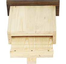 Nichoir à chauves-souris en bois avec toit brun