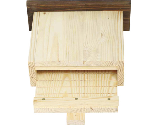 Nichoir à chauves-souris en bois avec toit brun