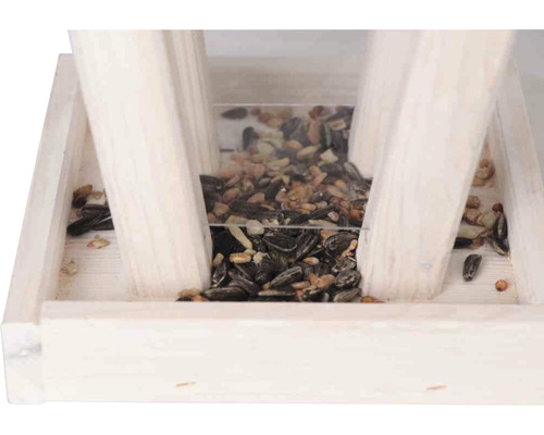 Mangeoire à oiseaux avec graines de tournesol et autres aliments