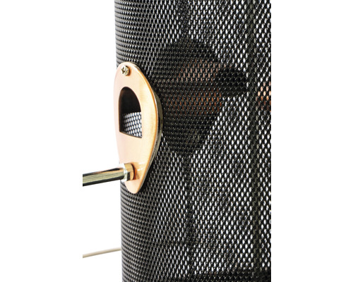 Gros plan d''une tresse métallique avec poignée et vis