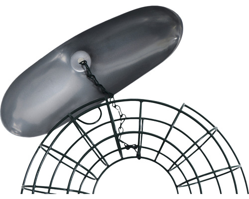 Blumenampel mit Pflanzgefäß und Gitterstruktur