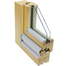 Fenêtre en bois ARON Basic pin laqué S10 osier 1000x1200 mm tirant droit-thumb-2