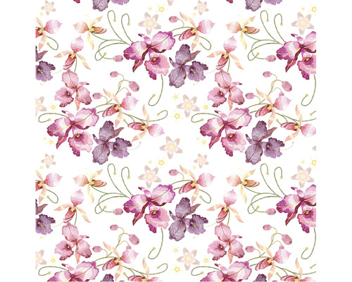 Textile à motif floral avec motif d''orchidées.