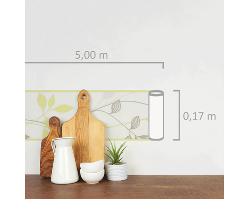 Küchenszene mit Bordüre, Länge 5 Meter, Höhe 0,17 Meter