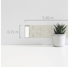 Bordüre, 5,00 m x 0,15 m, mit Pflanzenmotiv